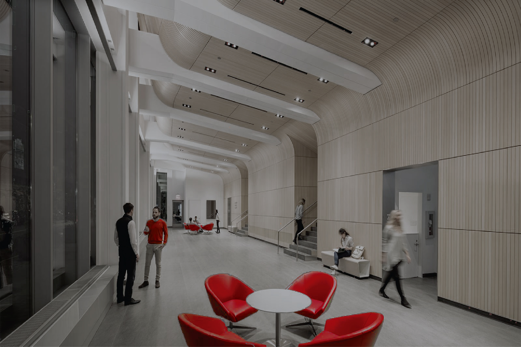 Circulation et espace attente centre médical