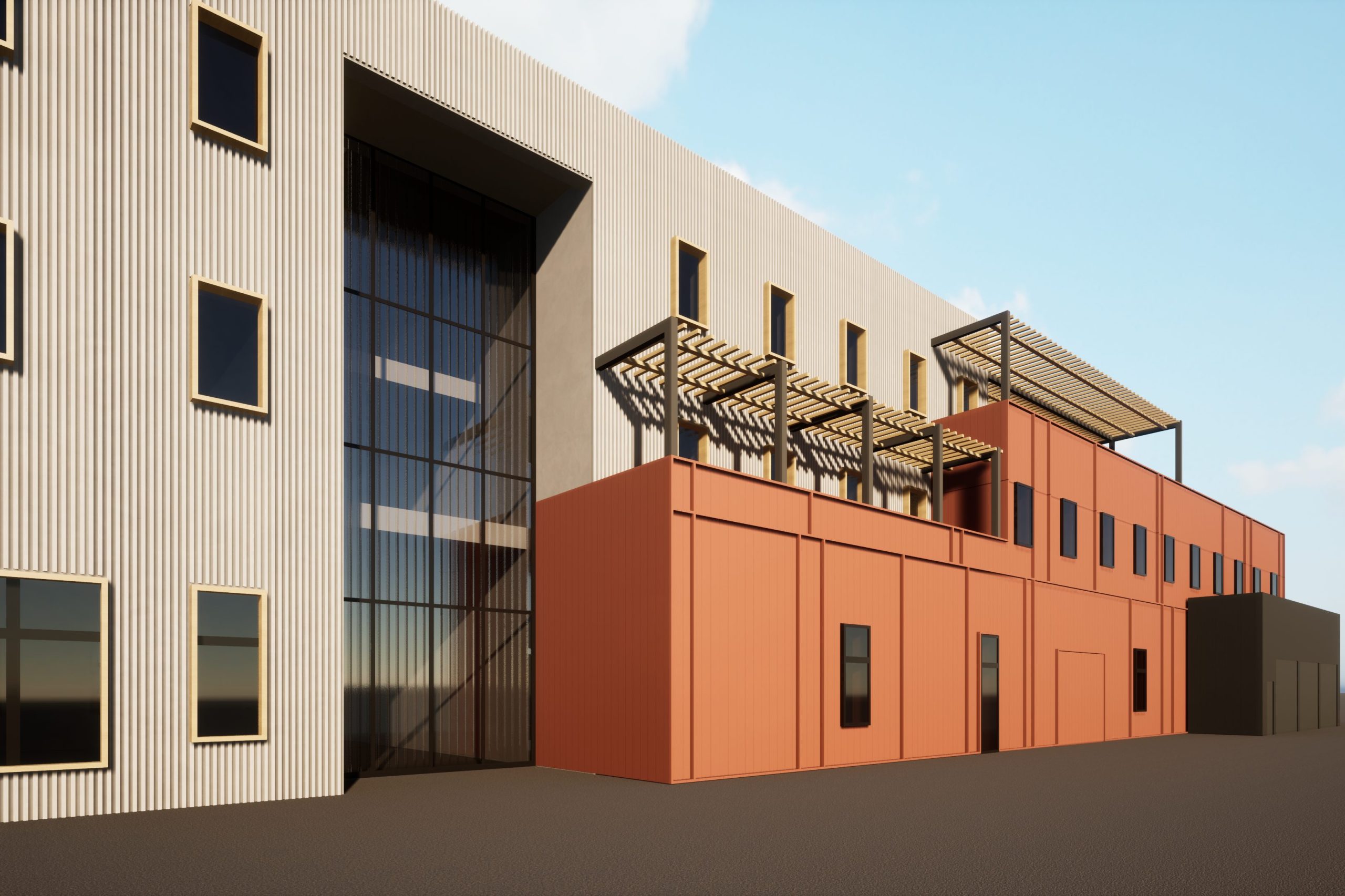 façade 3D bâtiment