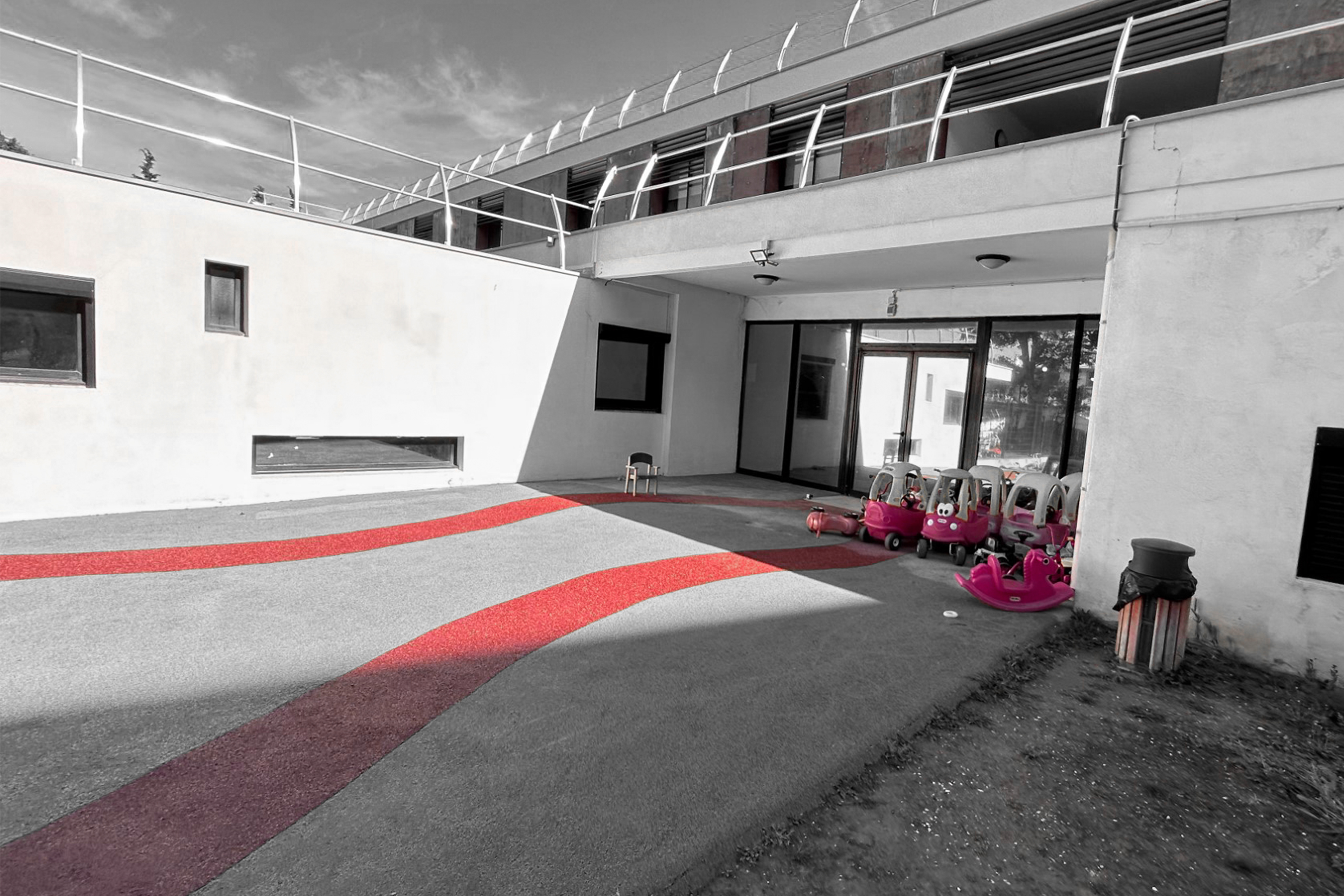 Espace de jeux extérieurs pour enfants Pouponnière Rougier