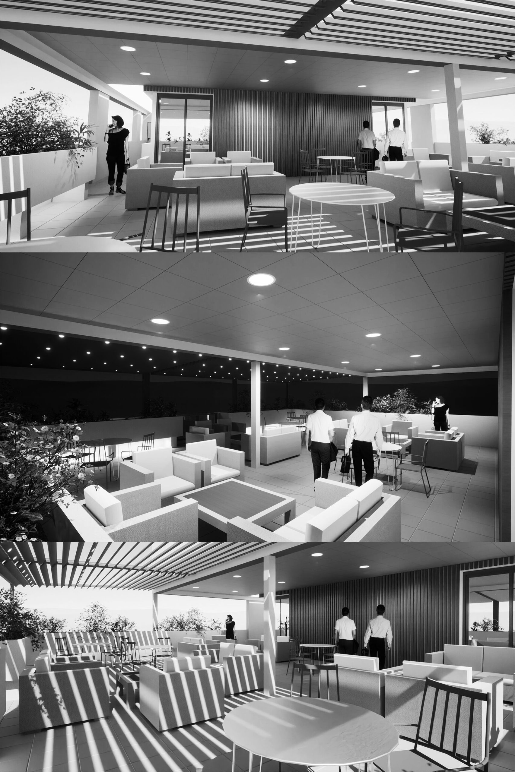 Aménagement de la terrasse extérieure du bâtiment DDETS à Toulon avec 3i