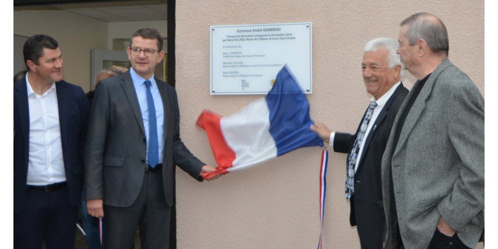 Inauguration du gymnase André Grabinski de Saint Auban