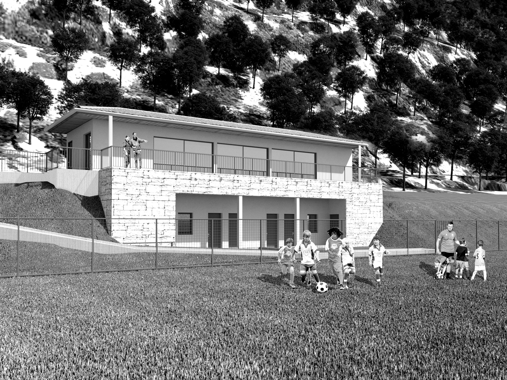 vestiaires club house de Greoux les Bains avec 3i