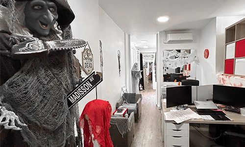 Decoration halloween hall entree locaux 3i